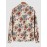 Men's Fashion Flower Jacquard Zip Up Pocket Turn Down Collar Long Sleeve Jacket